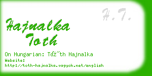 hajnalka toth business card